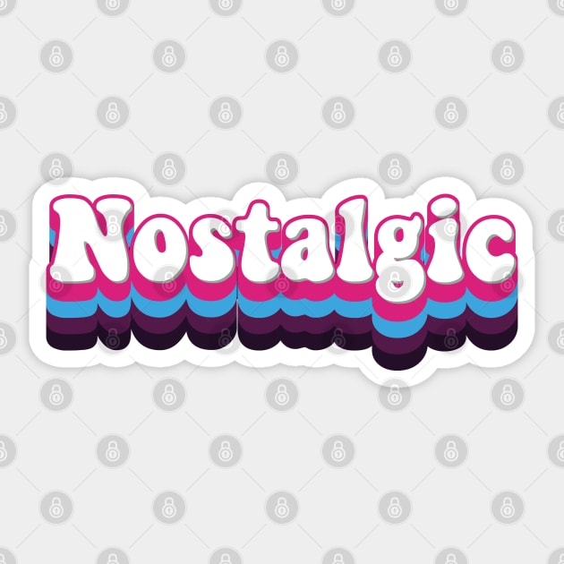 Nostalgic - 80s Sticker by Whimsical Thinker